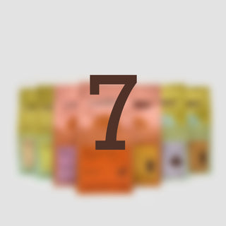 Take 7 Probierpaket Kaffee-Set – vielfältige Auswahl aus sieben Sorten zum Probieren: Espresso-Blends, Single Origin und entkoffeinierter Kaffee.