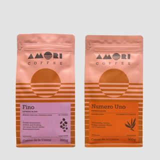 Vollautomaten Probierpaket Kaffee-Set – Mischung aus kräftigen und ausgewogenen Sorten, ideal für Café Crème und Espresso im Vollautomaten.