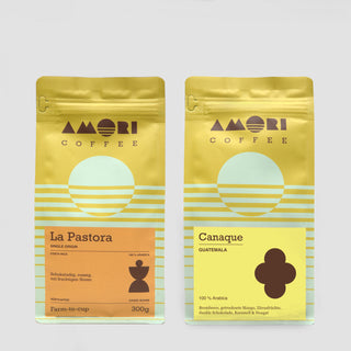 Filterkaffee Probierpaket – zwei zentralamerikanische Farmkaffees, Canaque und La Pastora, handverlesen und in Mainz geröstet.