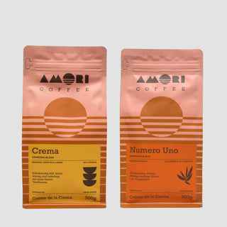 Vollautomaten Probierpaket – ausgewählte Kaffees von AMORI, speziell geröstet für die Zubereitung im Vollautomaten.