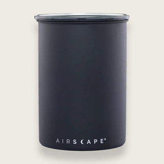 Airscape Kaffeedose aus Edelstahl in Schwarz matt – luftdicht und aromasicher für ganze Kaffeebohnen