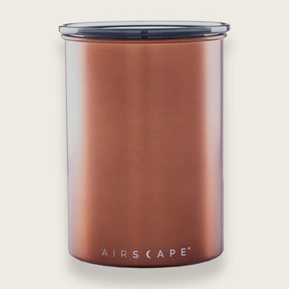 Airscape Kaffeedose aus Edelstahl in Kupfer gebürstet – ideal zur Aufbewahrung von Kaffeebohnen und Gewürzen