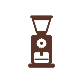 Icon einer Kaffeemühle mit Mahlscheibensymbol für die Eureka Atom Magnifico