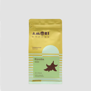 AMORI Coffee Farmkaffee Kiyumba aus Ruanda – 100 % Robusta mit Noten von Vanille, Schokolade, Mandel und malziger Süße.