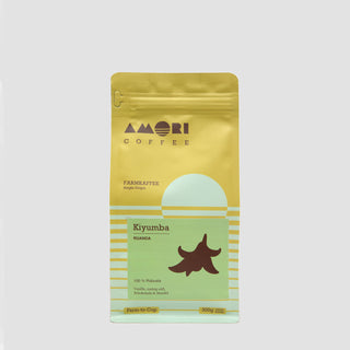 AMORI Coffee Farmkaffee Kiyumba aus Ruanda – 100 % Robusta mit Noten von Vanille, Schokolade, Mandel und malziger Süße.