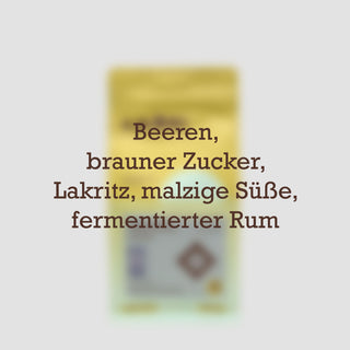 Nasa We’sx Geschmacksprofil – Beeren, brauner Zucker, Lakritz, malzige Süße und fermentierter Rum.