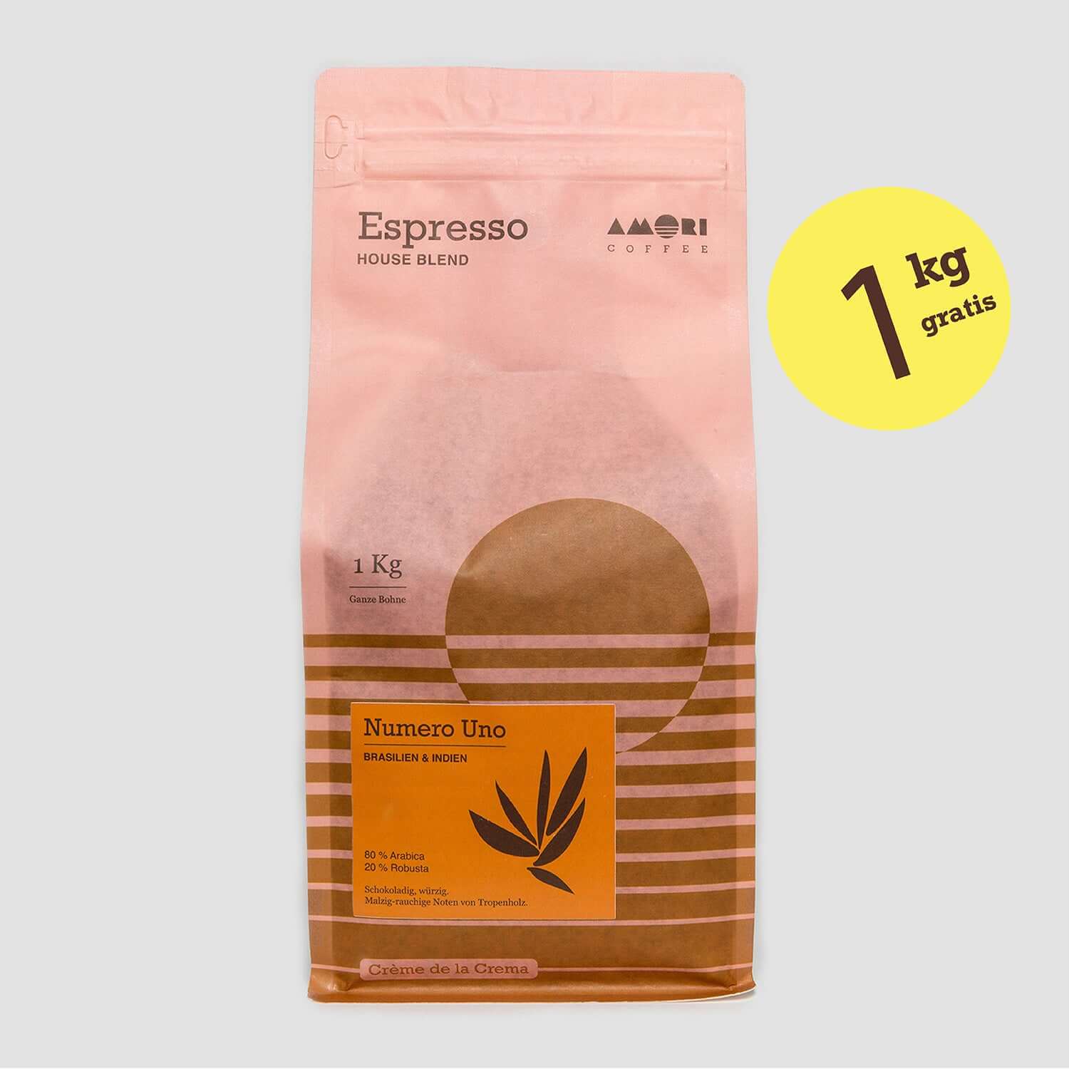 1 kg Espresso Numero Uno von AMORI gratis beim Kauf einer Erueka Mignon Libra.
