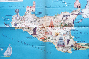 Landkarte Sizilien
