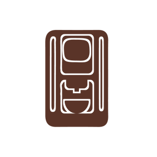 Icon des Cube-Kaffeevollautomaten, Variante Schwarz, mit Tasse unter dem Auslauf