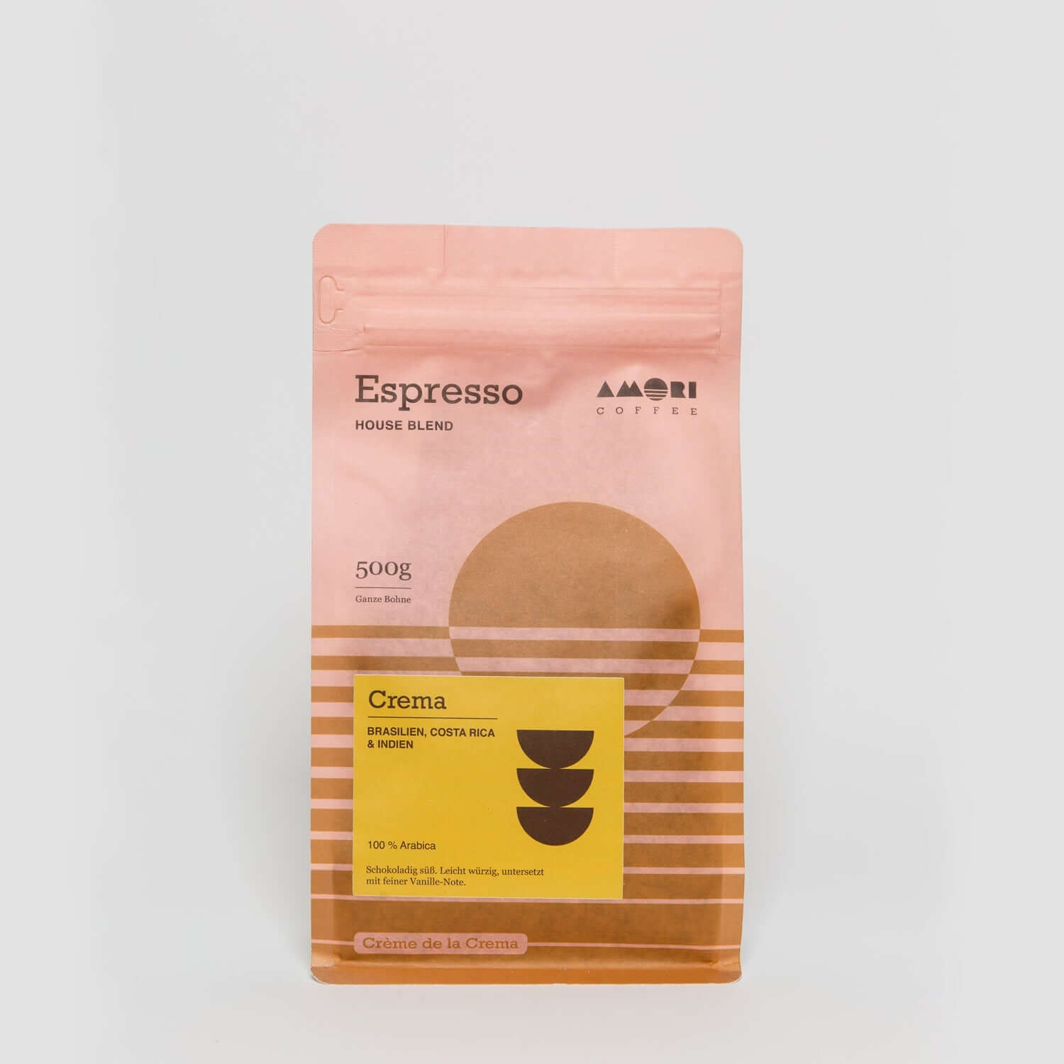 600g AMORI Espresso Crema – Vielseitiger Kaffeegenuss mit reichen Noten.